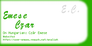 emese czar business card