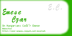 emese czar business card